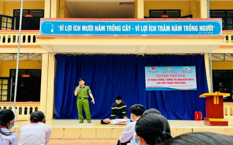 Tuyên truyền kỹ năng phòng chống tai nạn đuối nước và phòng cháy chữa cháy